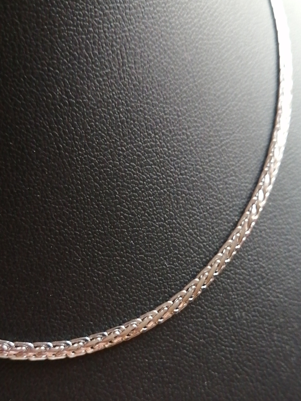 D'orlan Vintage Silver Tone Braided Chain Necklace 16" Long